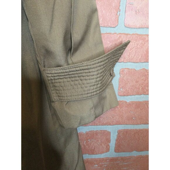 Vintage Saxton Hall Womens Trench Coat Size 10 Detachable Liner Belt Tan Neutral - Picture 11 of 14